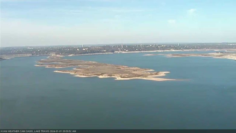 Lake Travis webcam, January 1, 2024 10:00 AM CT