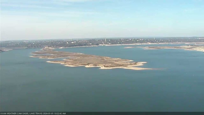Lake Travis webcam, January 1, 2024 10:25 AM CT