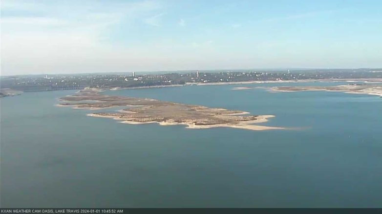 Lake Travis webcam, January 1, 2024 10:45 AM CT
