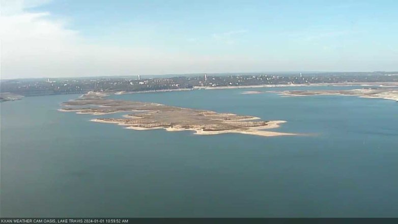 Lake Travis webcam, January 1, 2024 11:00 AM CT