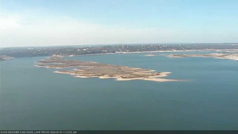 Lake Travis webcam, January 1, 2024 11:25 AM CT