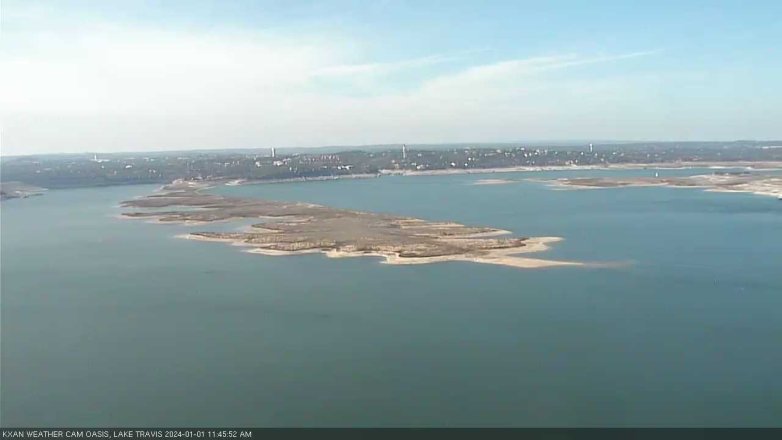 Lake Travis webcam, January 1, 2024 11:45 AM CT