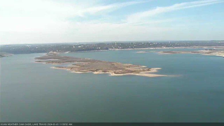 Lake Travis webcam, January 1, 2024 12:00 PM CT