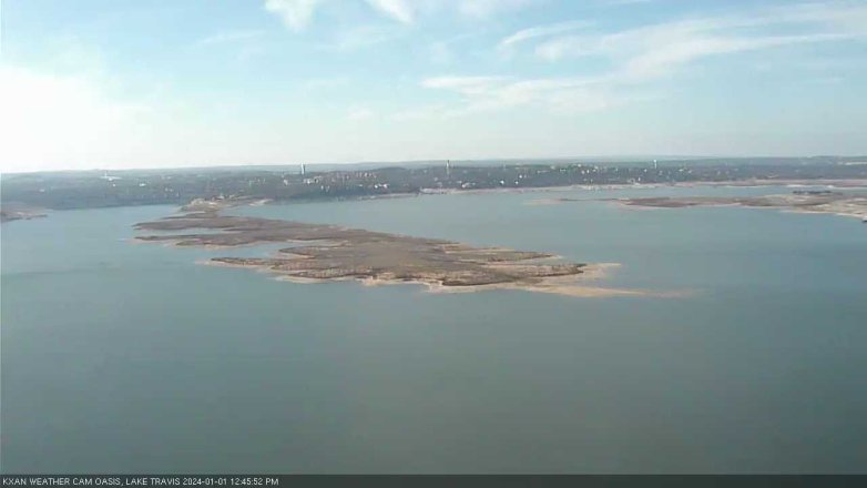 Lake Travis webcam, January 1, 2024 12:45 PM CT