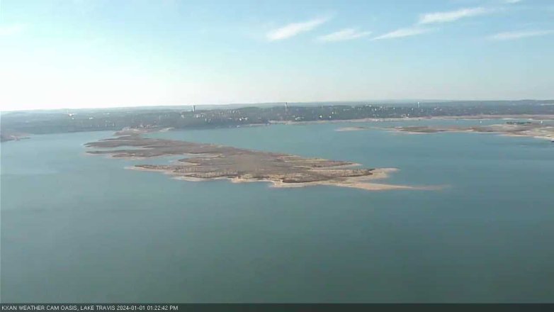 Lake Travis webcam, January 1, 2024 1:25 PM CT