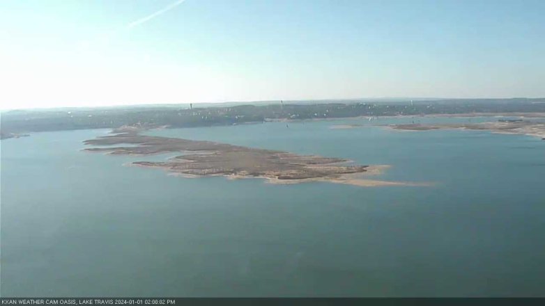 Lake Travis webcam, January 1, 2024 2:00 PM CT