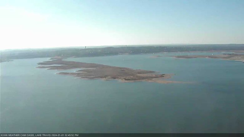 Lake Travis webcam, January 1, 2024 2:45 PM CT