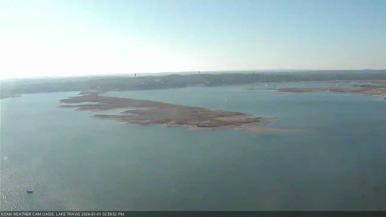 Lake Travis webcam, January 1, 2024 3:00 PM CT