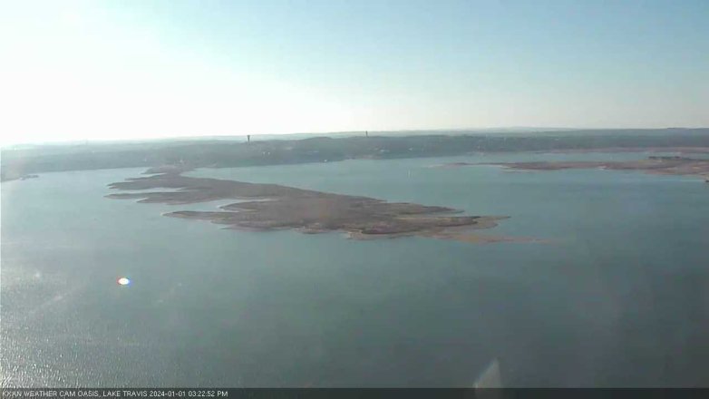 Lake Travis webcam, January 1, 2024 3:25 PM CT