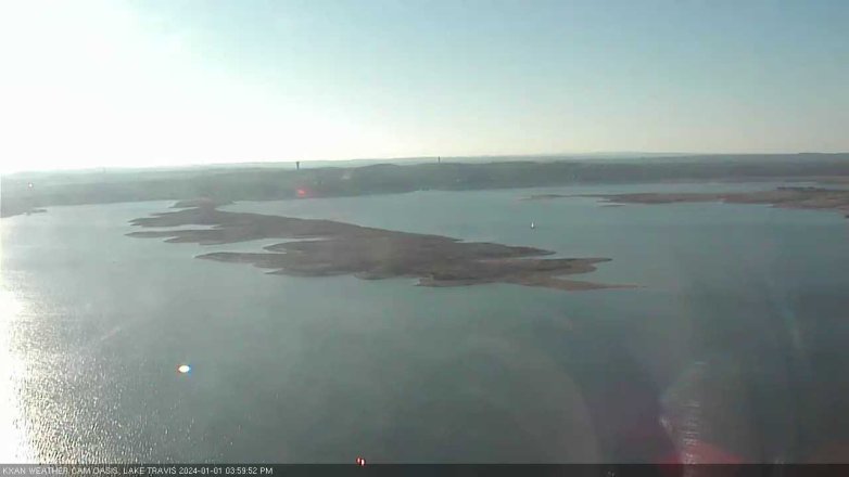 Lake Travis webcam, January 1, 2024 4:00 PM CT