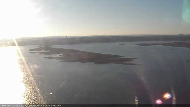 Lake Travis webcam, January 1, 2024 4:45 PM CT