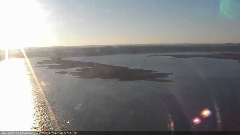 Lake Travis webcam, January 1, 2024 5:00 PM CT