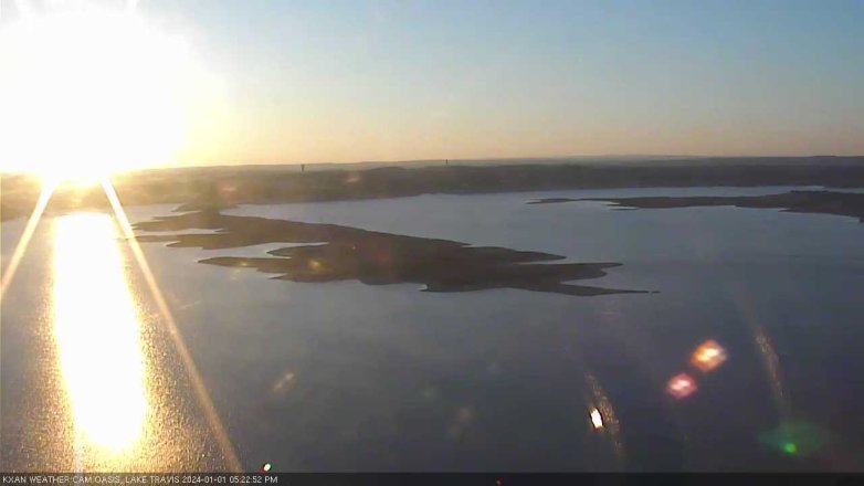 Lake Travis webcam, January 1, 2024 5:25 PM CT
