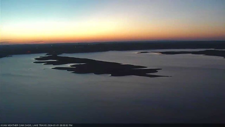 Lake Travis webcam, January 1, 2024 6:00 PM CT