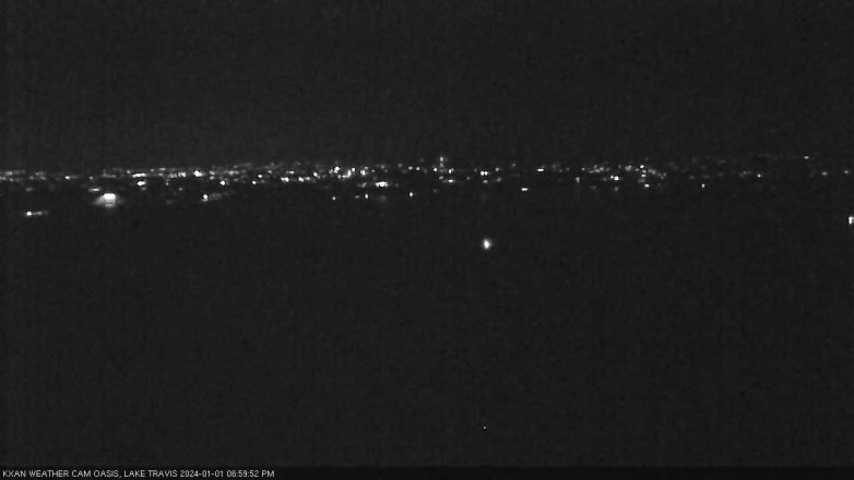 Lake Travis webcam, January 1, 2024 7:00 PM CT