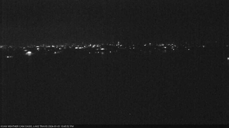 Lake Travis webcam, January 1, 2024 10:45 PM CT