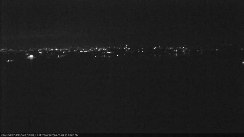 Lake Travis webcam, January 1, 2024 11:00 PM CT