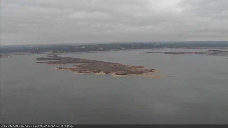 Lake Travis webcam, January 2, 2024 9:25 AM CT