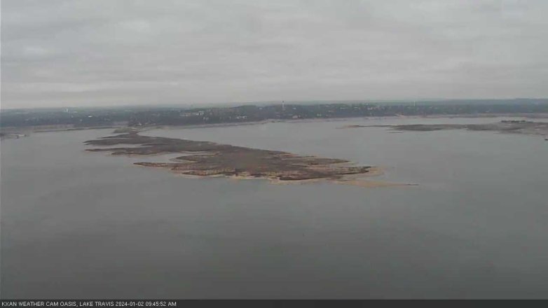 Lake Travis webcam, January 2, 2024 9:45 AM CT