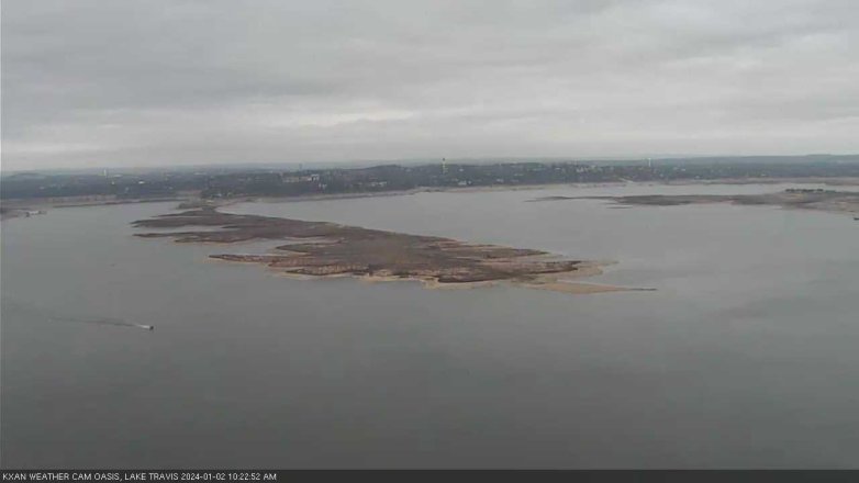Lake Travis webcam, January 2, 2024 10:25 AM CT
