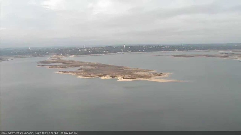 Lake Travis webcam, January 2, 2024 10:45 AM CT