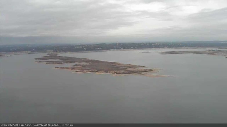 Lake Travis webcam, January 2, 2024 11:25 AM CT