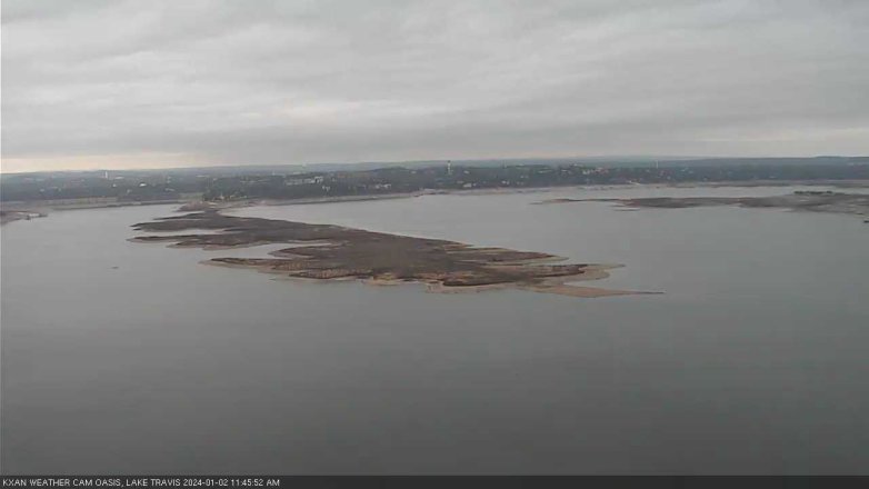 Lake Travis webcam, January 2, 2024 11:45 AM CT