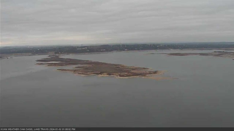 Lake Travis webcam, January 2, 2024 1:00 PM CT
