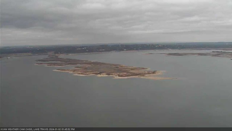 Lake Travis webcam, January 2, 2024 1:45 PM CT
