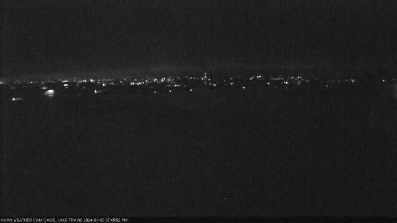 Lake Travis webcam, January 2, 2024 7:45 PM CT