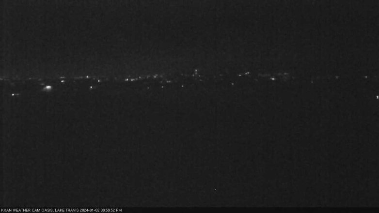 Lake Travis webcam, January 2, 2024 9:00 PM CT