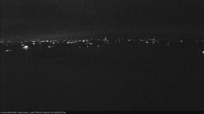 Lake Travis webcam, January 2, 2024 10:00 PM CT