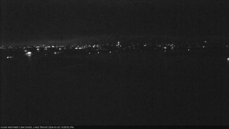 Lake Travis webcam, January 2, 2024 11:00 PM CT