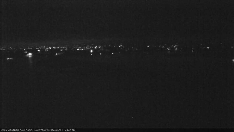 Lake Travis webcam, January 2, 2024 11:45 PM CT