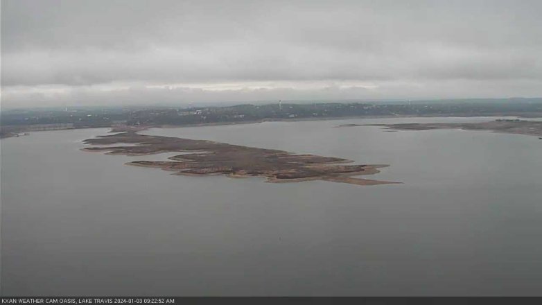 Lake Travis webcam, January 3, 2024 9:25 AM CT