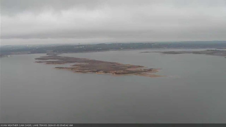 Lake Travis webcam, January 3, 2024 9:45 AM CT
