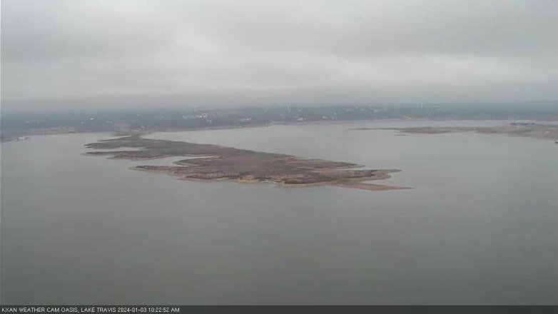 Lake Travis webcam, January 3, 2024 10:25 AM CT