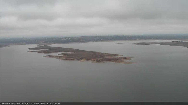 Lake Travis webcam, January 3, 2024 10:45 AM CT