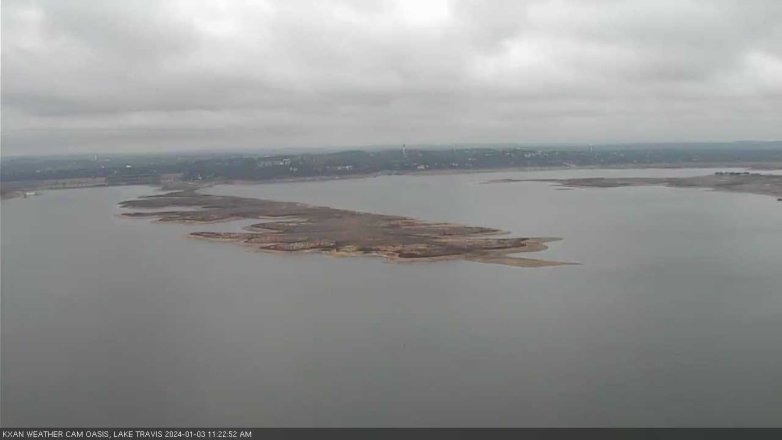 Lake Travis webcam, January 3, 2024 11:25 AM CT