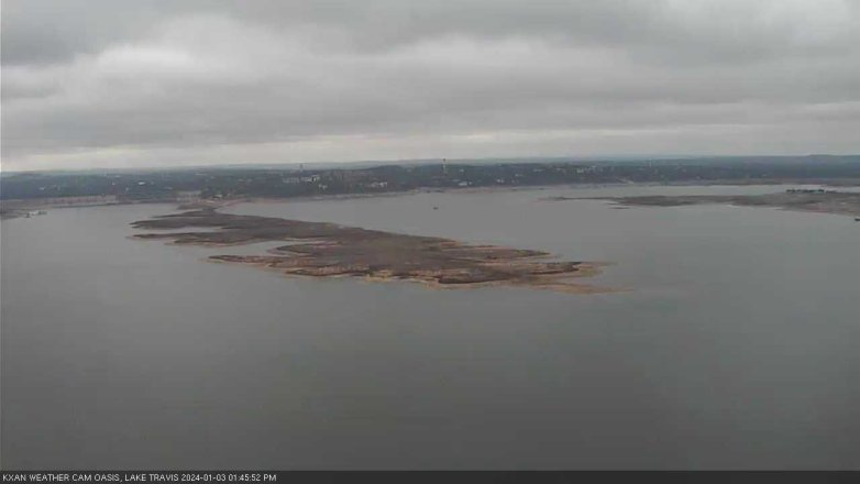 Lake Travis webcam, January 3, 2024 1:45 PM CT