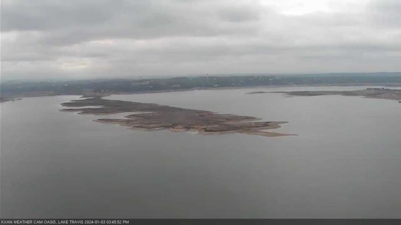 Lake Travis webcam, January 3, 2024 3:45 PM CT