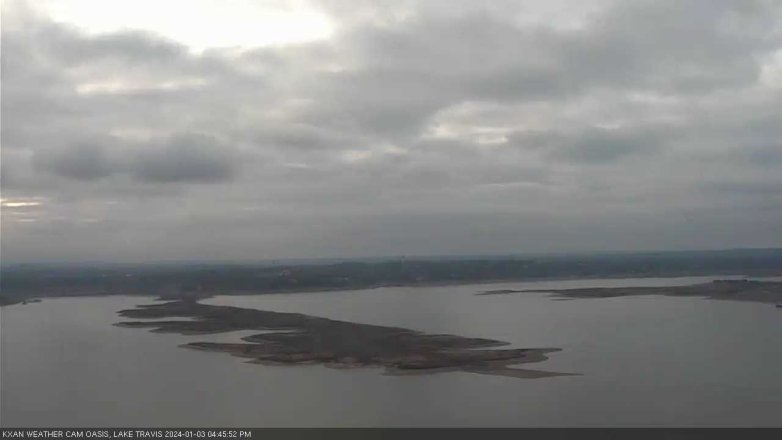 Lake Travis webcam, January 3, 2024 4:45 PM CT