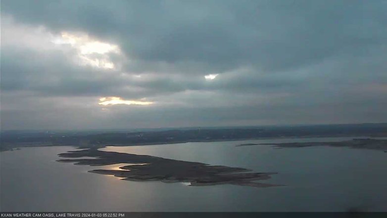Lake Travis webcam, January 3, 2024 5:25 PM CT