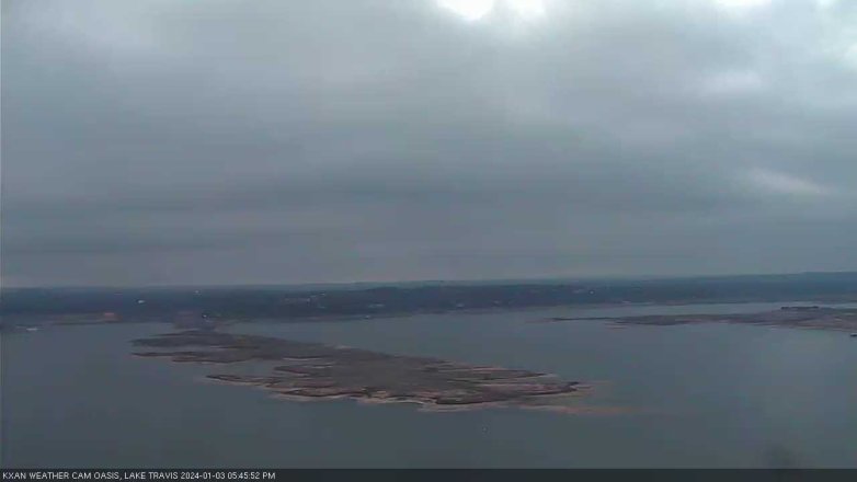 Lake Travis webcam, January 3, 2024 5:45 PM CT