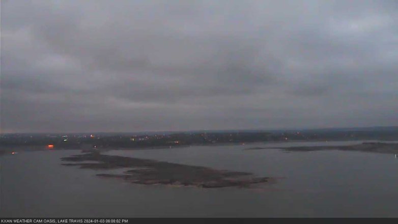 Lake Travis webcam, January 3, 2024 6:00 PM CT