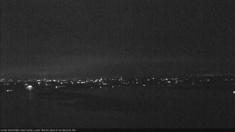 Lake Travis webcam, January 3, 2024 6:25 PM CT