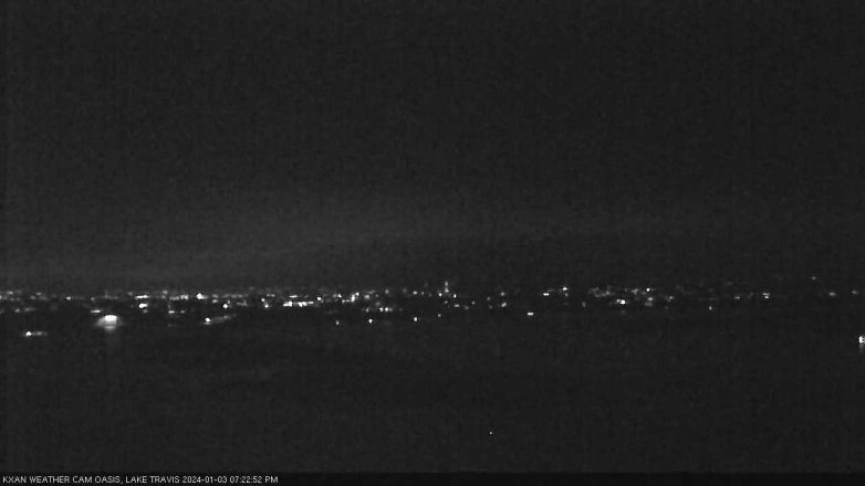 Lake Travis webcam, January 3, 2024 7:25 PM CT