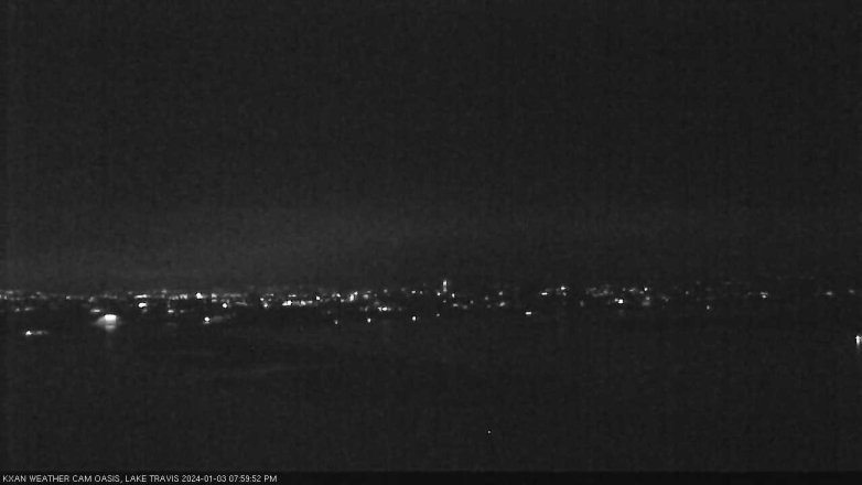 Lake Travis webcam, January 3, 2024 8:00 PM CT