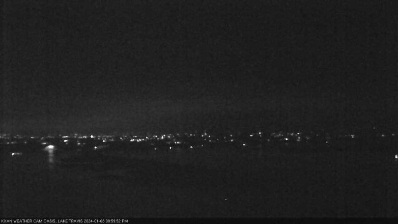 Lake Travis webcam, January 3, 2024 9:00 PM CT