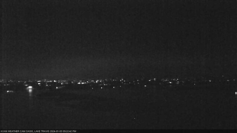 Lake Travis webcam, January 3, 2024 9:25 PM CT